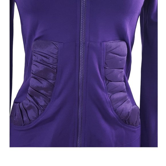 Joseph Ribkoff Zip up Dress Hooded Purple Women sz 4 - Picture 4 of 10